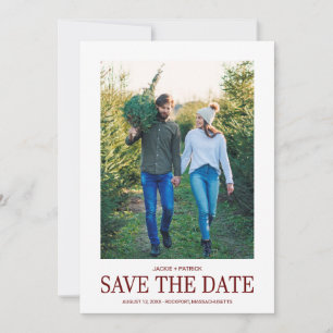 One Photo Modern Typography Wedding Save The Date