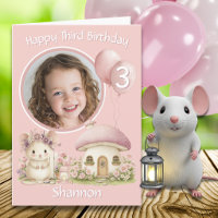 One Photo, Mouse Third Birthday Card
