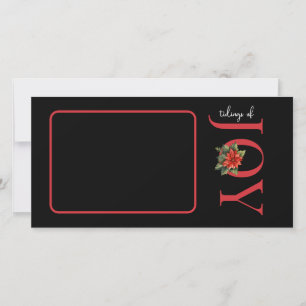 ONE PHOTO RED JOY / POINSETTIA HOLIDAY CARD
