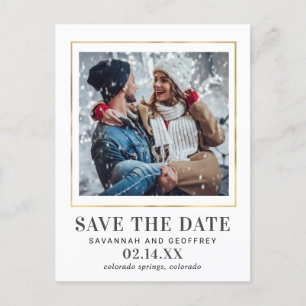 One Photo Wedding Save the Date Postcard