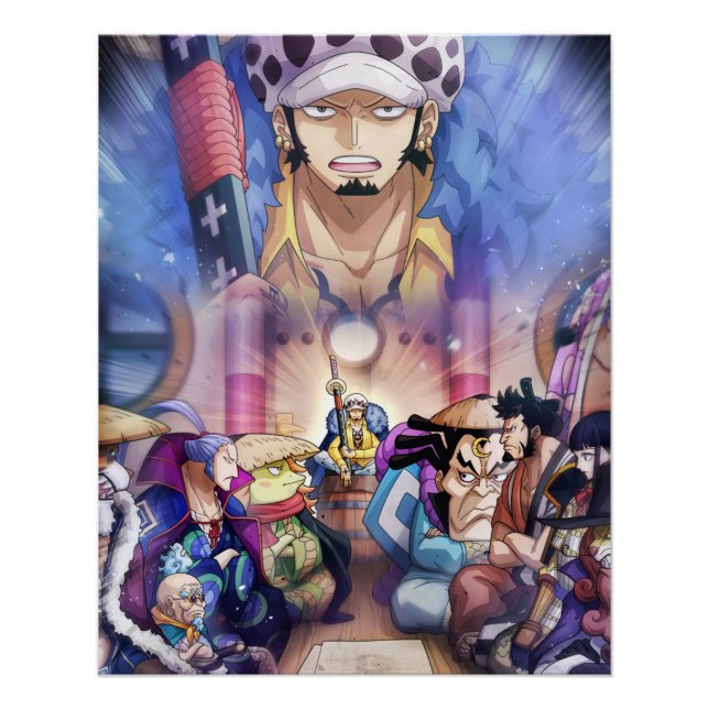 One piece , Law , Luffy and Captain Kid Poster (Front)