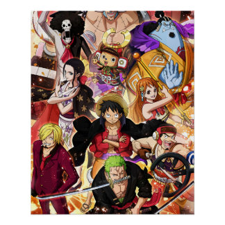 One piece , Law , Luffy and Captain Kid Poster