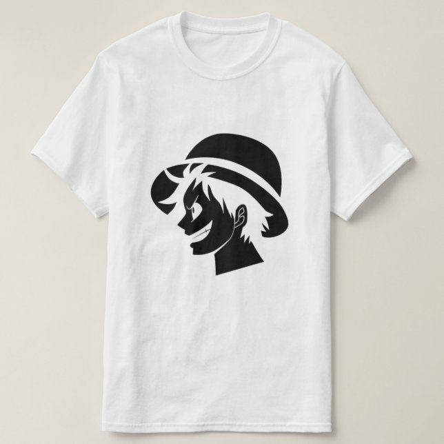 One Piece Luffy Straw Hat Pirate Silhouette Tees (Design Front)
