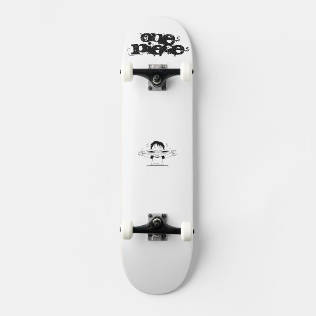 one piece skatebord white colour skateboard (Front)