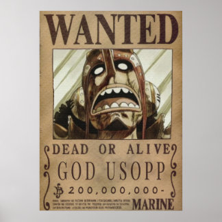 One Piece Wanted  God Usopp Poster