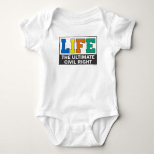 One-piece with a message of life. baby bodysuit