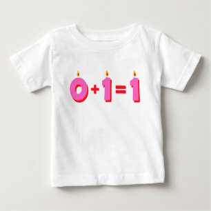 One Pink 1st Birthday Baby Girl T-Shirt