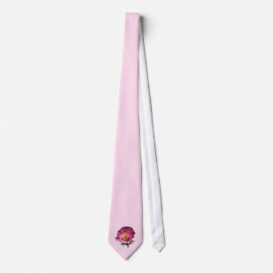 One Pink Poppy Tie