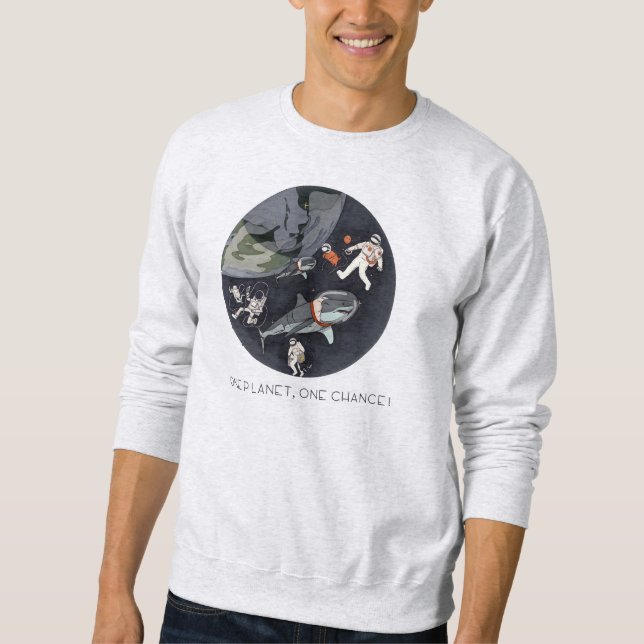 One Planet One Chance - Earth Day(Cartoon Texture) Sweatshirt (Front)