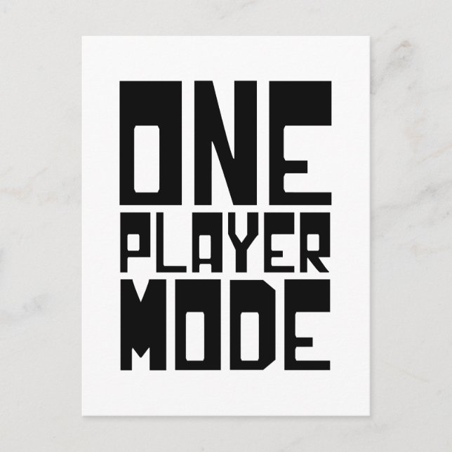 ONE PLAYER MODE POSTCARD (Front)