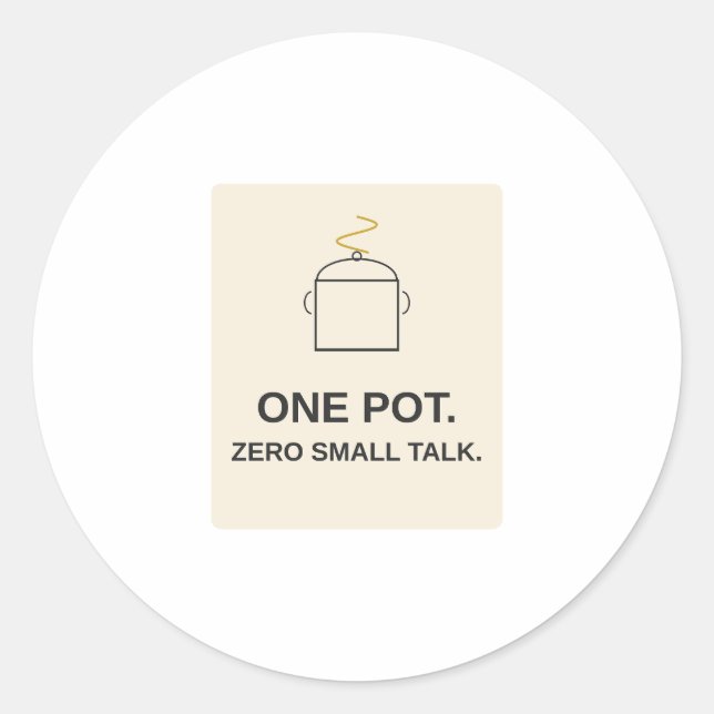 One Pot Zero Small Talk Sticker (Front)