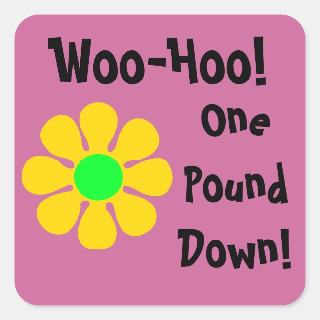 One Pound Down Daisy Diet Motivation Stickers (Front)