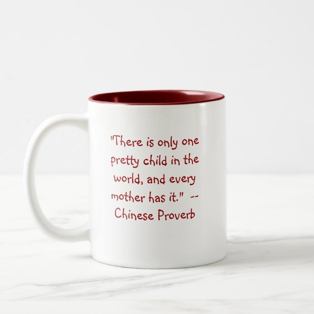 One Pretty Child / Mother Quote Drinkware Mug (Left)