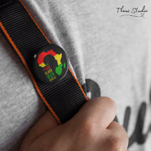 One Proud Black Man Black History Month Flag 7.5 Cm Round Badge