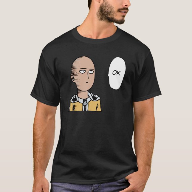 One Punch OK Man Funny Saitama T-Shirt (Front)