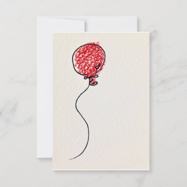 One Red Balloon Card (Front)