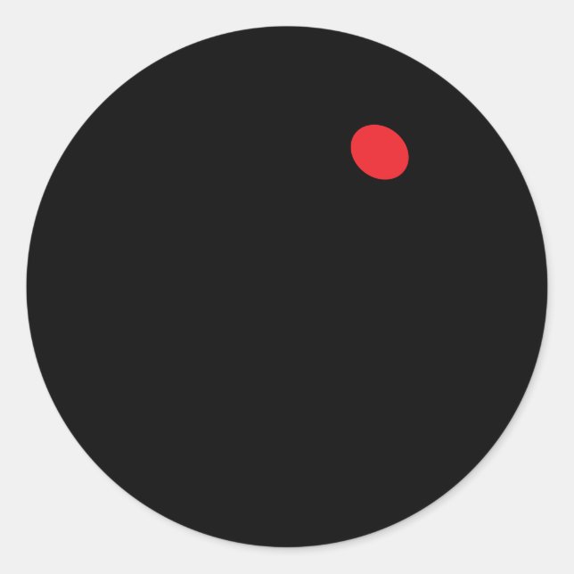One red dot squash ball custom stickers (Front)