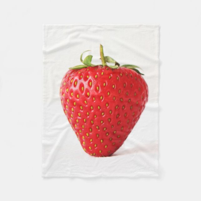 One Red Strawberry fbm Fleece Blanket (Front)