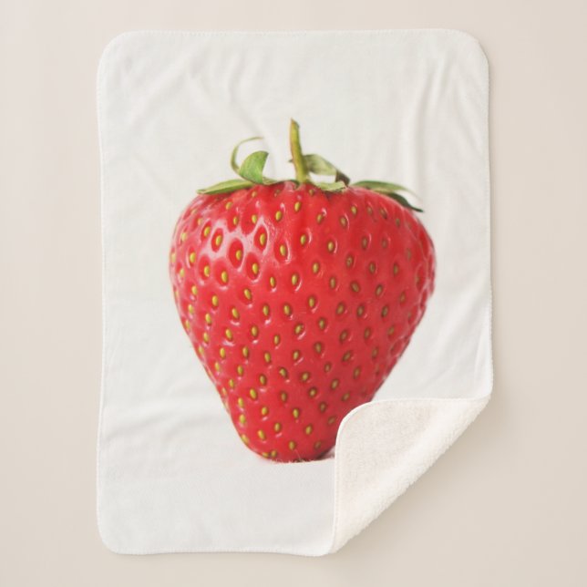 One Red Strawberry sbcnm Sherpa Blanket (Front)