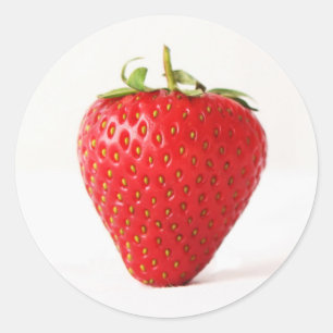 One Red Strawberry stka Classic Round Sticker
