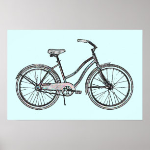 One Retro Bike Poster