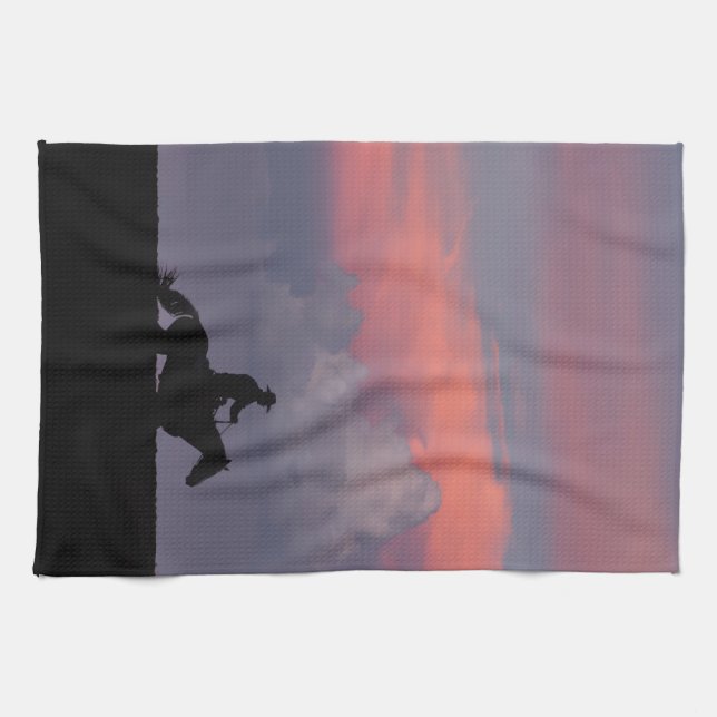 One Rider, One Horizon Tea Towel (Horizontal)