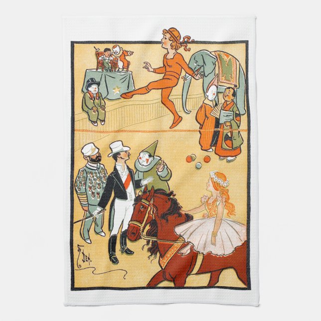 One Ring Circus: The Ringmaster & Crew Tea Towel (Vertical)