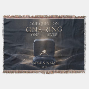 One Ring One Forever Romantic Marriage Proposal Throw Blanket