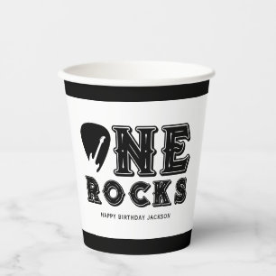 One Rocks Guitar Pick 1st Birthday Party Paper Cups