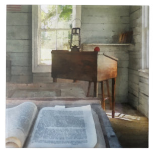 One Room Schoolhouse with Book Tile