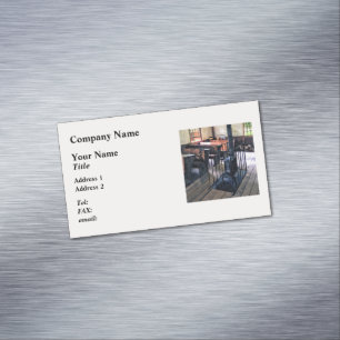 One Room Schoolhouse With Stove Magnetic Business Card