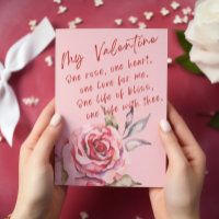One Rose, One Heart, Love And Bliss Valentine's