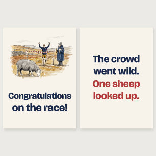 One Sheep Looked Up Funny Trail Running Card
