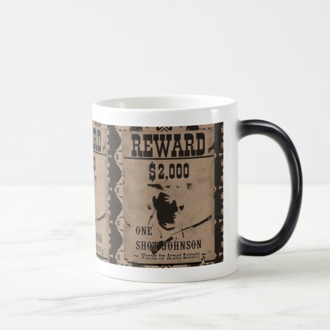 One Shot Johnson Reward Poster Magic Mug (Right)