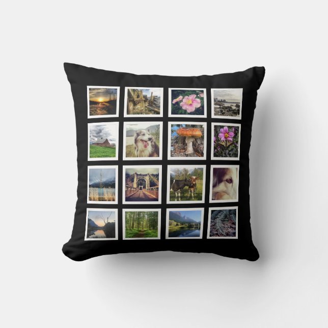 One Sided 16 Instagram Photos Grid Cushion (Front)