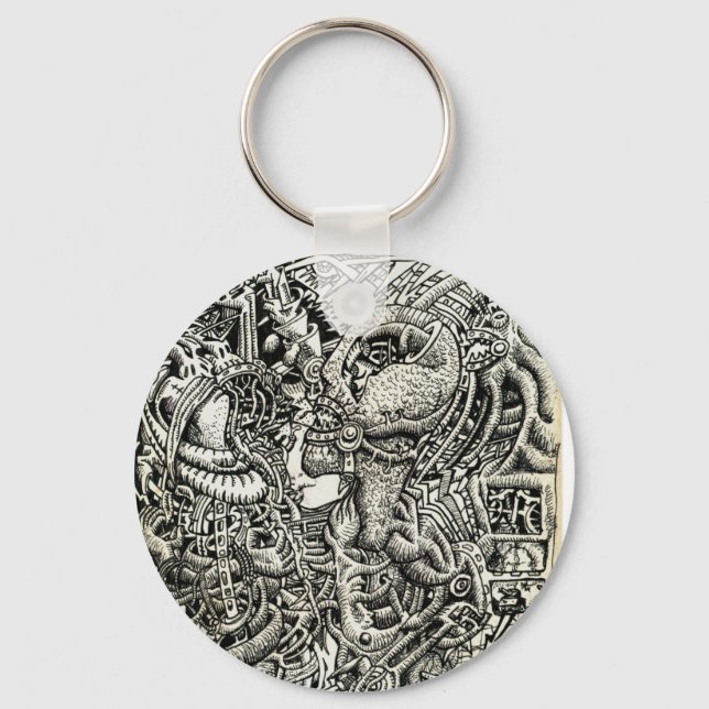 One-Sided Competition, by Brian Benson Key Ring (Front)