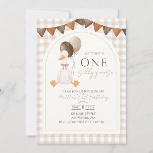 One Silly Goose 1st Birthday Invitation