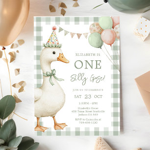 One Silly Goose 1st Birthday Invitation