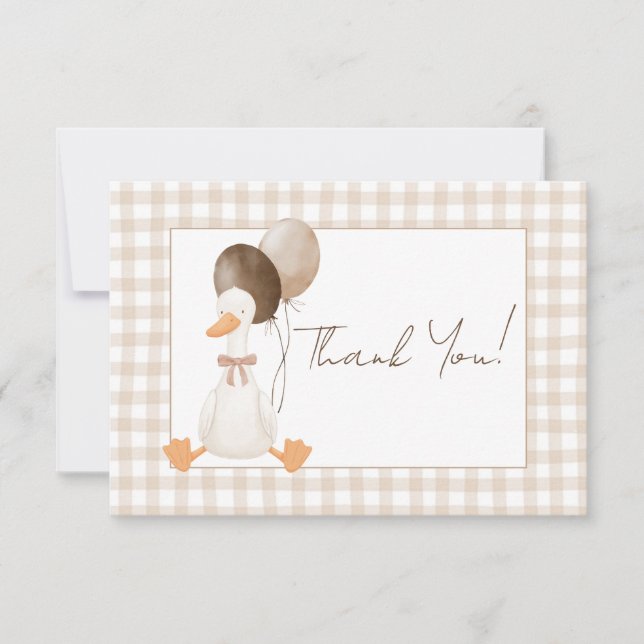 One Silly Goose 1st Birthday Invitation (Front)