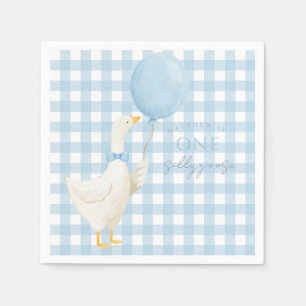 One Silly Goose 1st Birthday Invitation Napkin