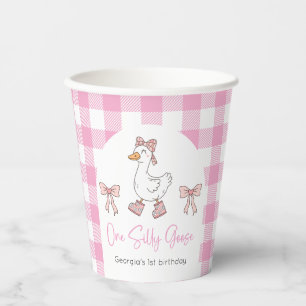 One Silly Goose 1st Birthday Paper Cups