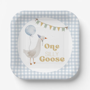 One Silly Goose 1st Birthday  Paper Plate