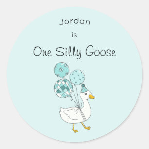 One Silly Goose 1st Birthday Stickers