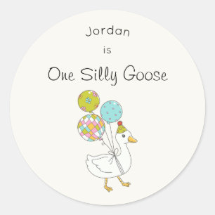 One Silly Goose 1st Birthday Stickers