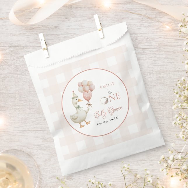 One Silly Goose Baby 1st Birthday Favour Bags (Clipped)