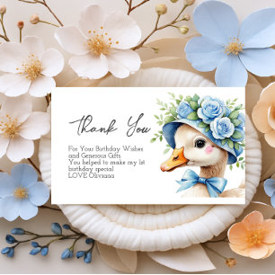 One Silly Goose baby boy birthday thank you Enclosure Card