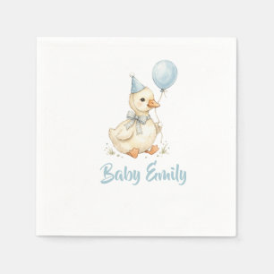 One Silly Goose Baby Shower Personalised Napkins