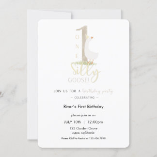 One Silly Goose Birthday Invitation