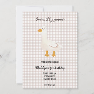 one silly goose birthday invitation
