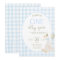 One Silly Goose Birthday Invite Blue Gingham